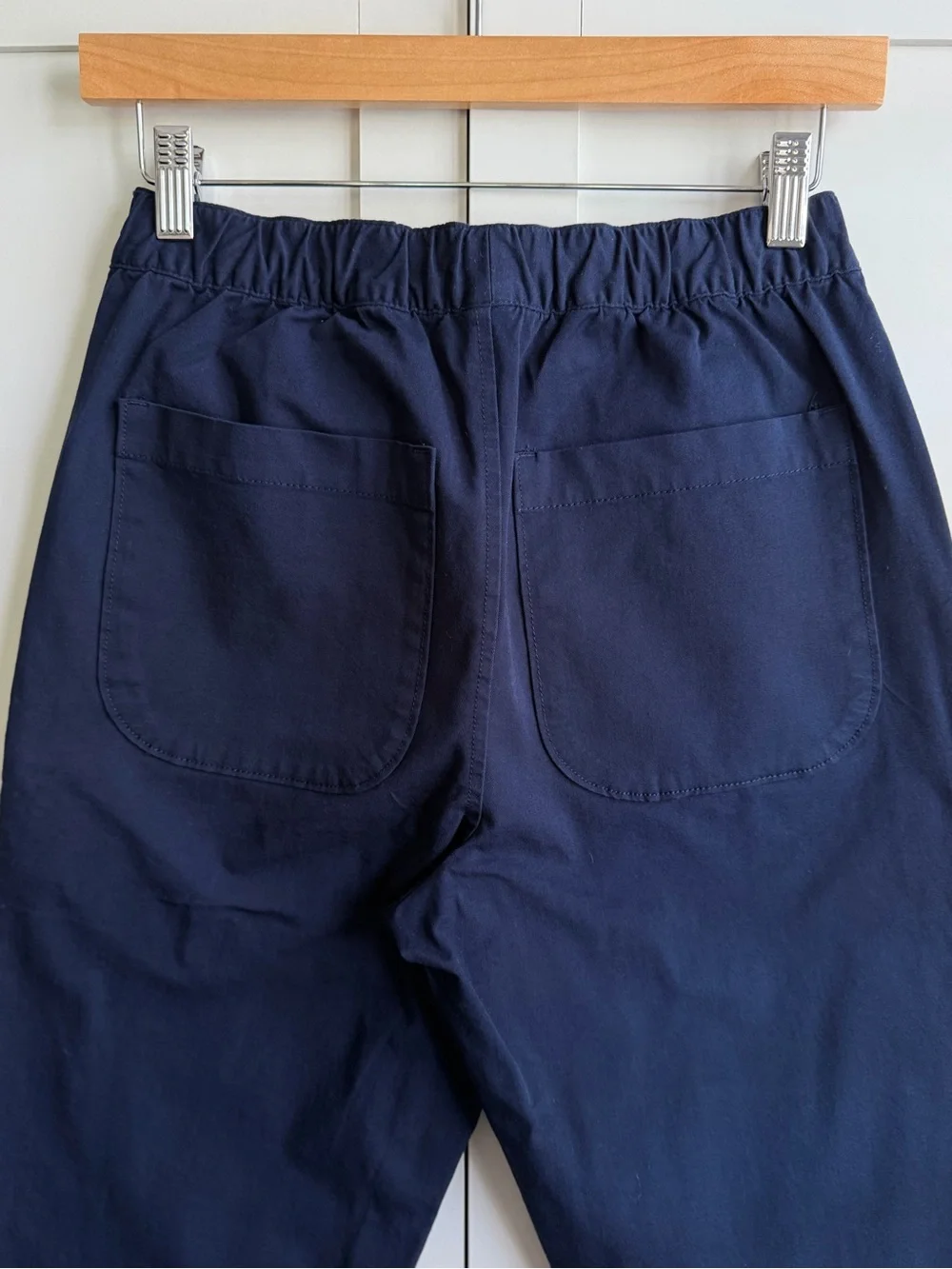 J.Crew Drawstring Pant in Stretch Cotton Blend in Navy Blue Size XS